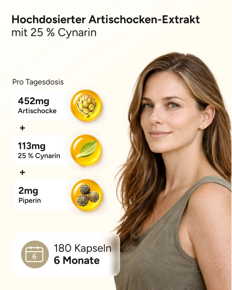 Artischocken-Extrakt - 113mg Cynarin pro Kapsel
