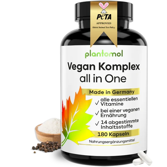 Vegan All In One - Vitamin Komplex mit B12, D3, K2