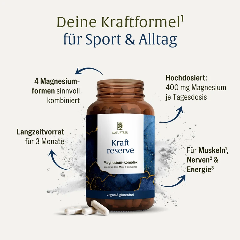 Kraftreserve: 4-fach Magnesium-Komplex