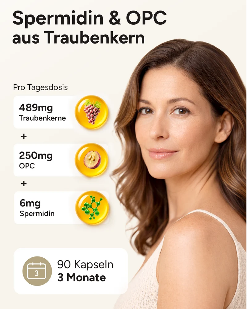 Spermidin-OPC - 6mg Spermidin mit 250mg OPC pro Kapsel