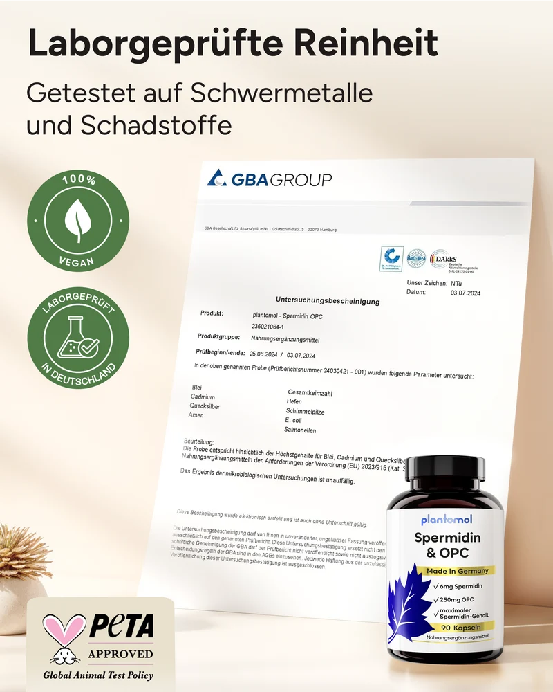 Spermidin-OPC - 6mg Spermidin mit 250mg OPC pro Kapsel