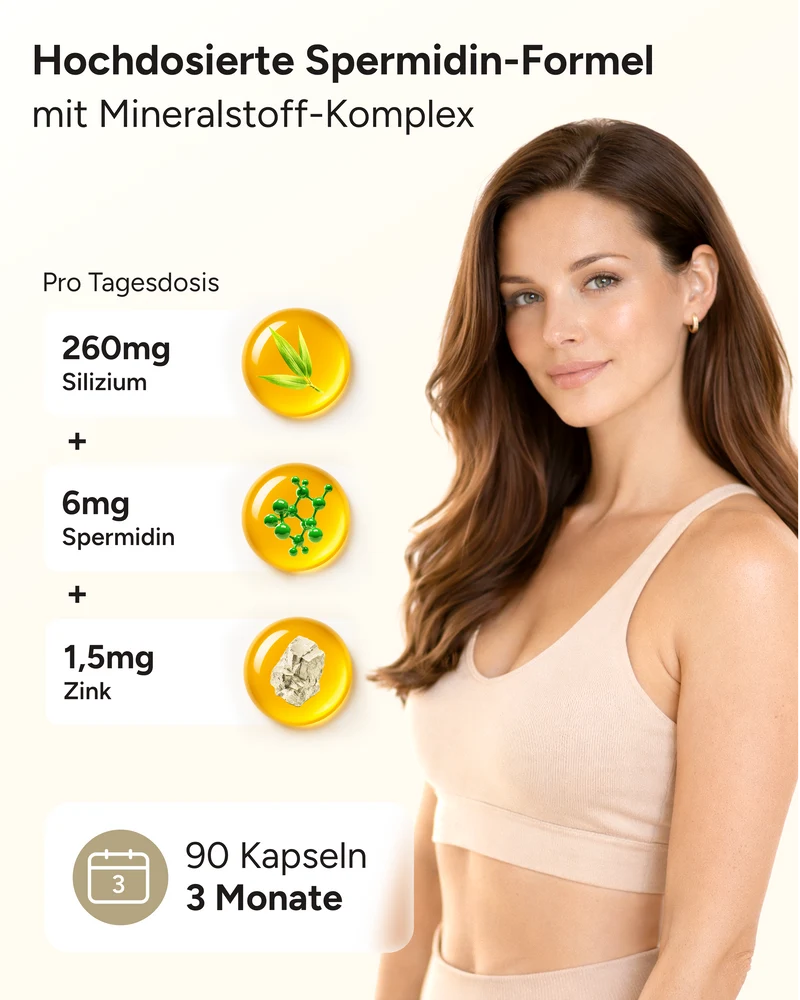Spermidin - 6mg Spermidin mit Silizium Extrakt
