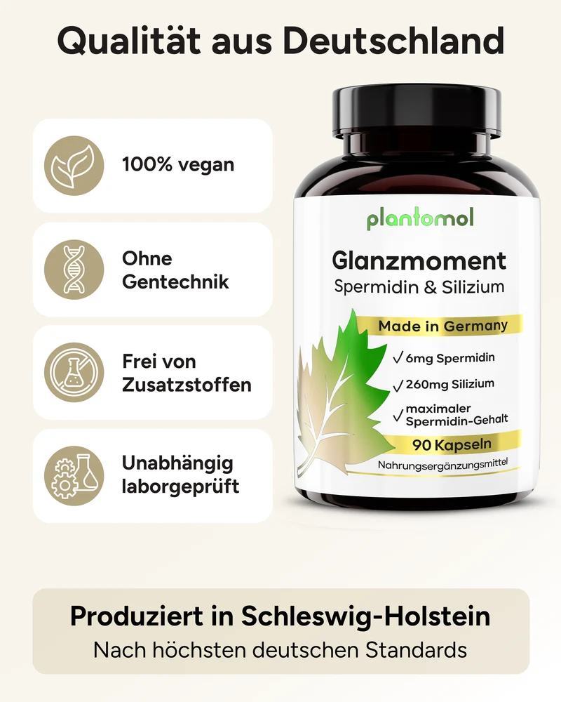 Spermidin - 6mg Spermidin mit Silizium Extrakt