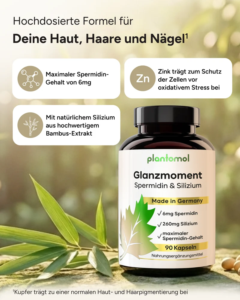 Spermidin - 6mg Spermidin mit Silizium Extrakt