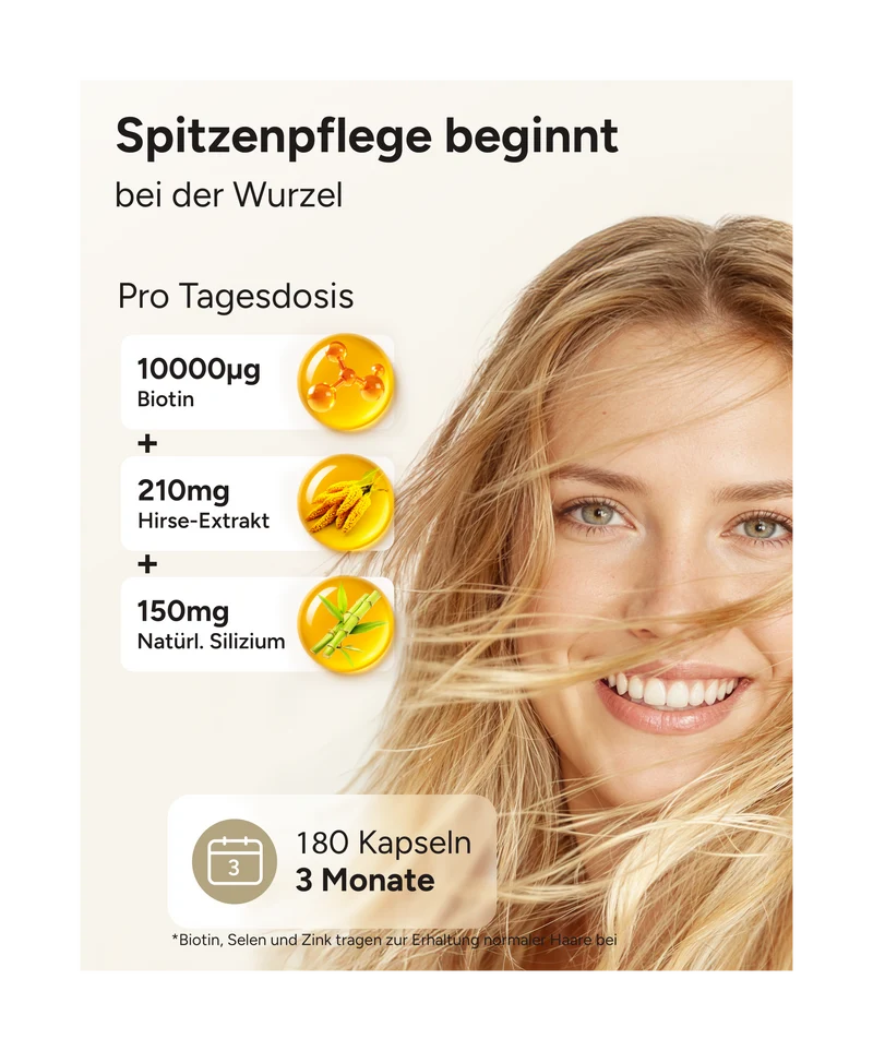 Rapunzel Haar Vitamine - Biotin, Hirse & Silizium