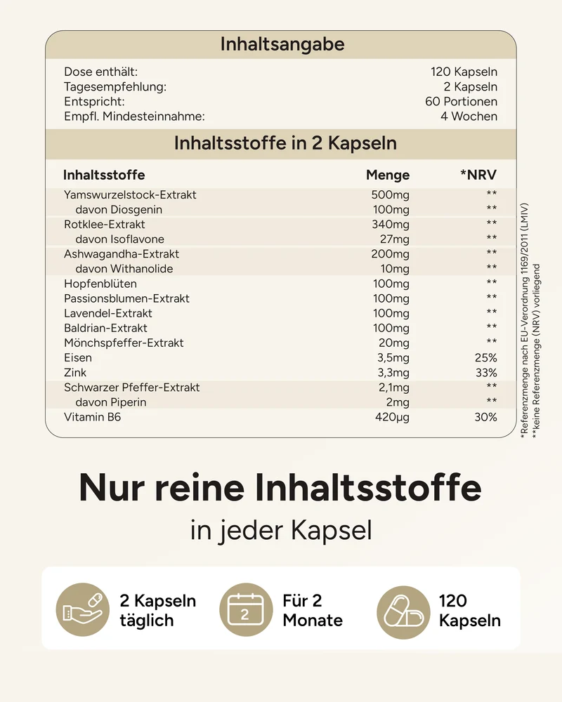 Meno Vitalkomplex - 12 abgestimmten Inhaltsstoffen