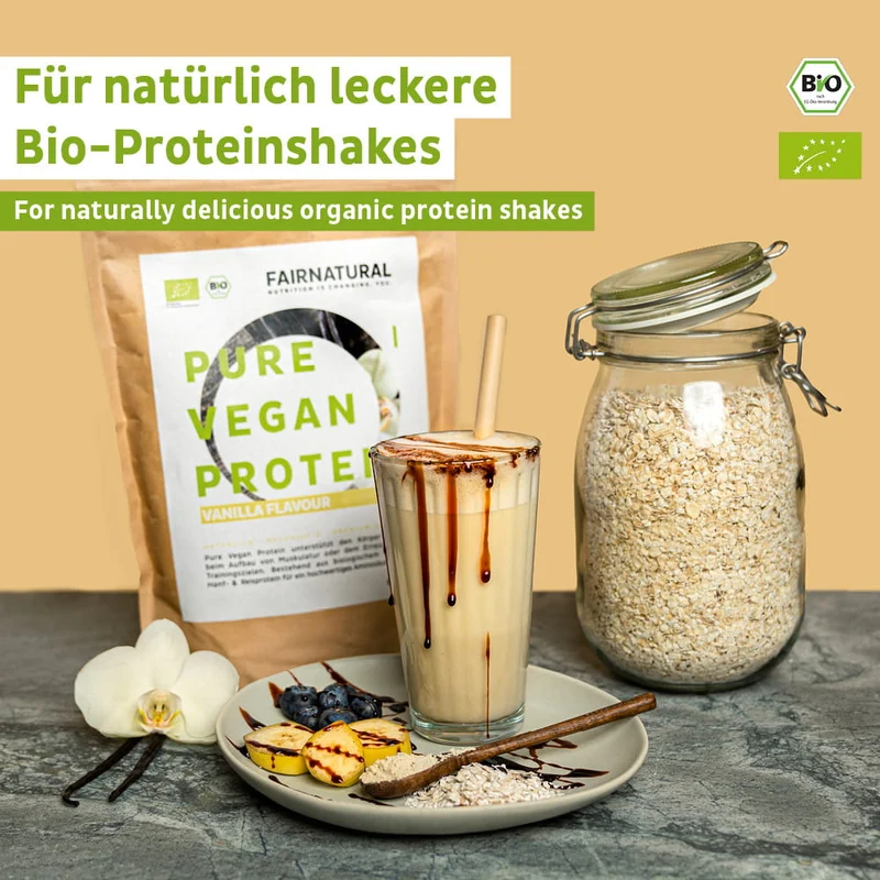 Bio Veganes Proteinpulver 3er-Bundle (Vanille, Schoko, Banane)