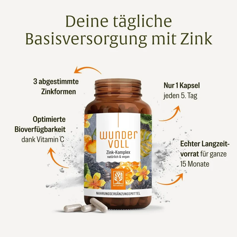 Wundervoll: Zink hochdosiert mit Vitamin C
