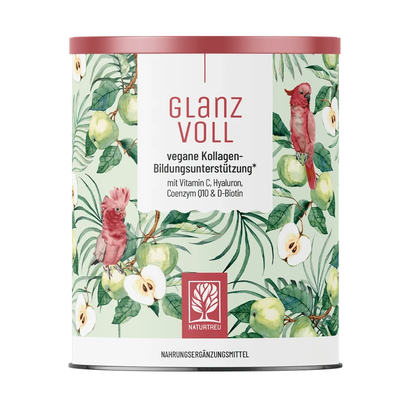Glanzvoll: Vegane Kollagen-Bildungsunterstützung* mit Vitamin C, Hyaluron, Q10 & D-Biotin