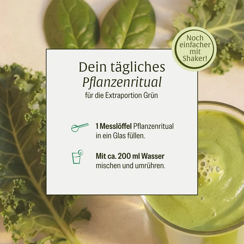Pflanzenritual: Grünes Superfood Pulver