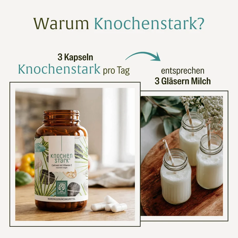 Knochenstark: Calcium Kapseln mit Vitamin C