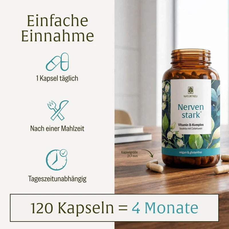 Nervenstark: Vitamin B-Komplex hochdosiert