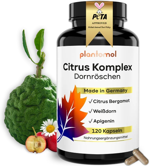 Citrus Komplex - Abendroutine mit 100mg Apigenin und 250mg Polyphenole pro Tag