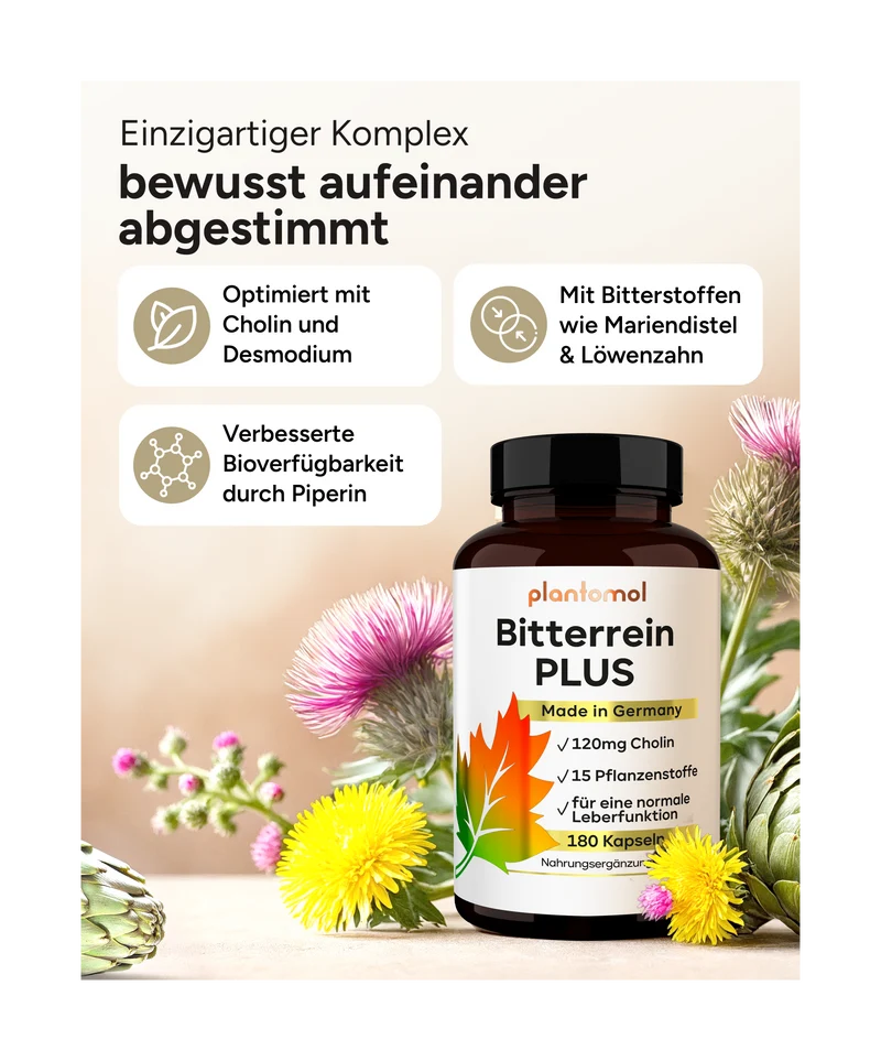 Bitterrein PLUS - Mariendistel, Artischocke und Löwenzahn