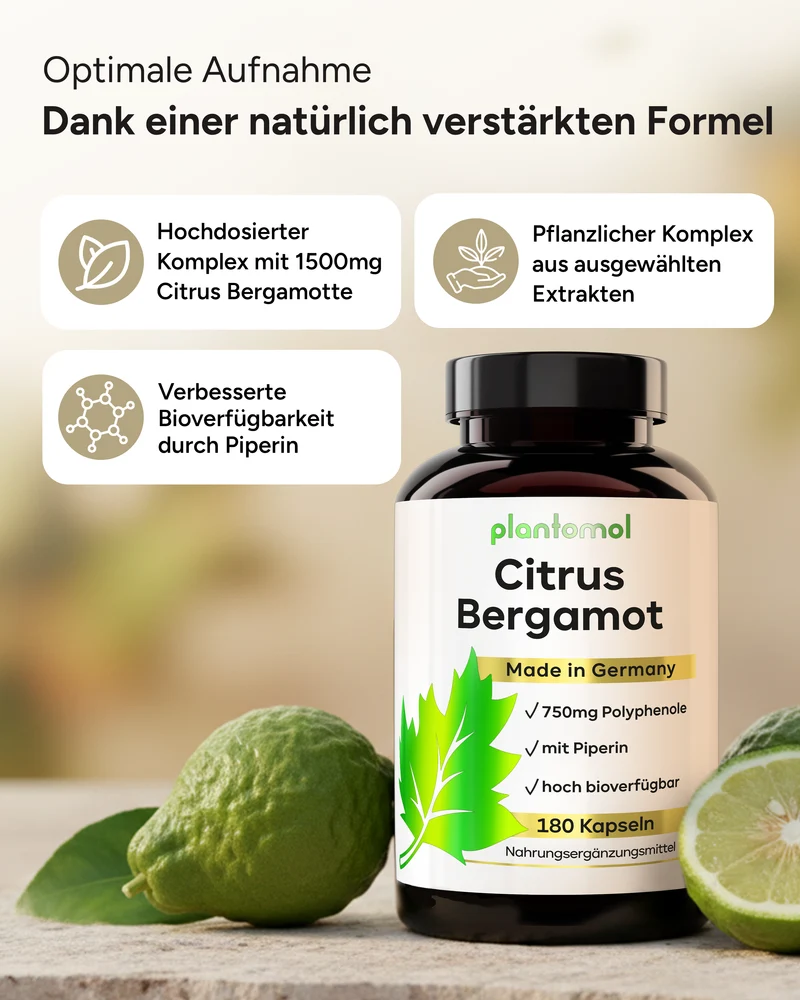 Citrus Bergamot - enthält 750mg Polyphenole pro Tag