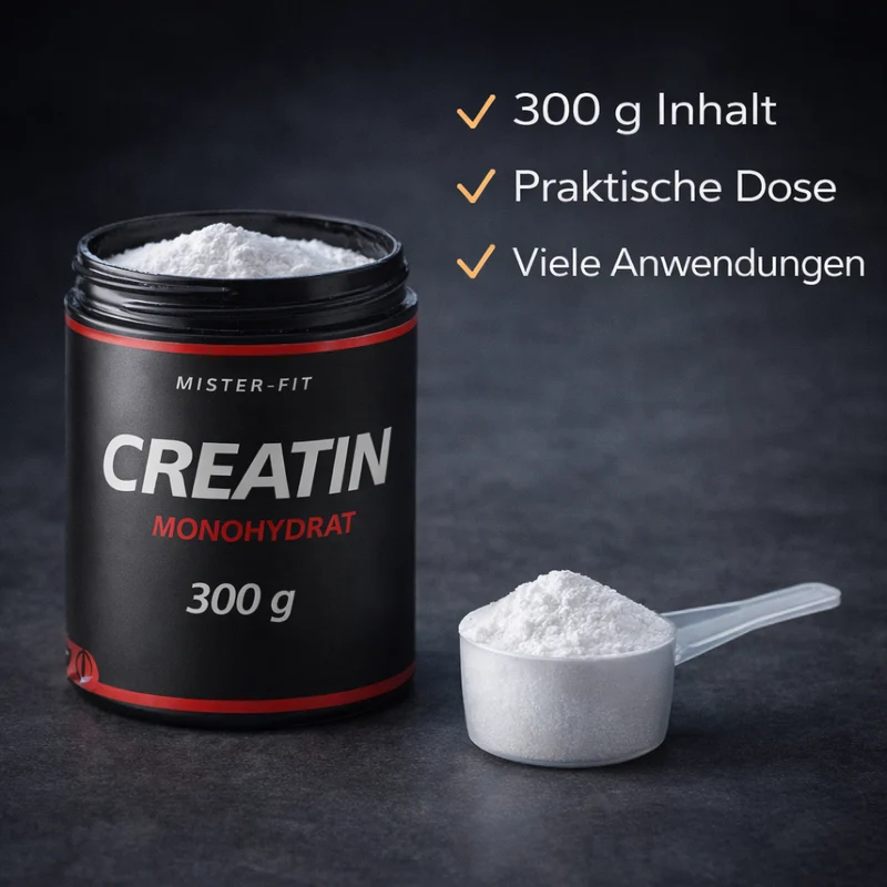 Mister-Fit Creatin Monohydrat ultrafein (200 Mesh), 300 g