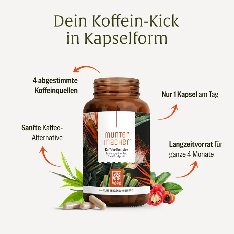 Muntermacher: Koffein-Komplex mit Guarana & Mate