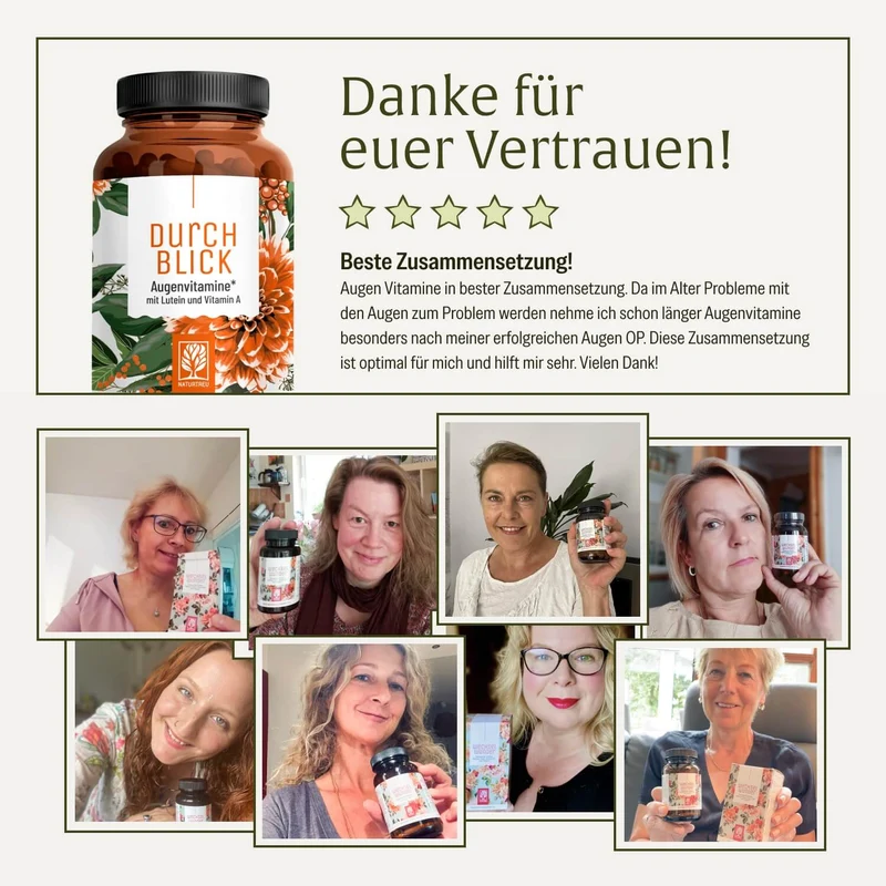 Durchblick: Augenvitamine mit Lutein und Vitamin A