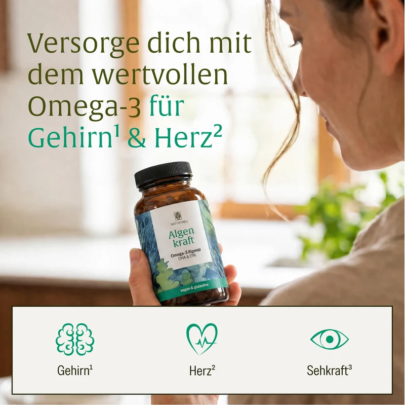 Algenkraft: Omega 3 Algenöl Kapseln