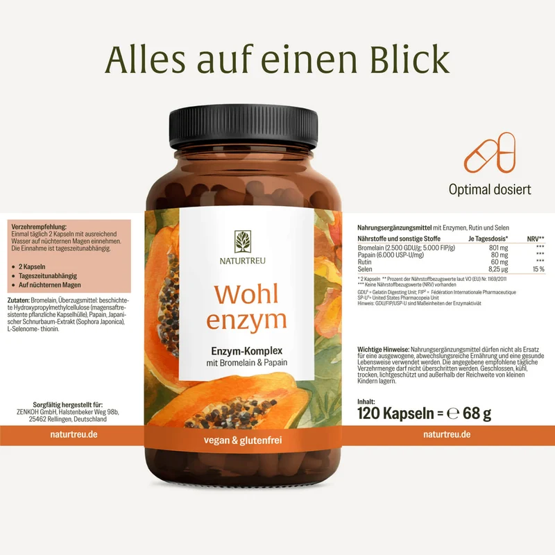 Wohlenzym - Enzym-Komplex mit Bromelain & Papain