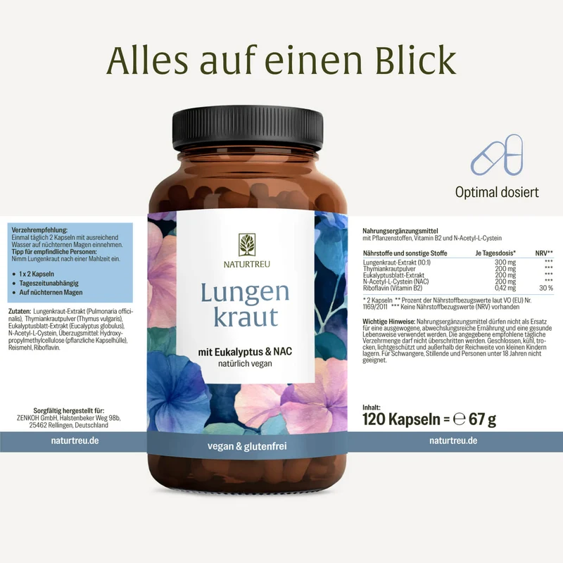 Lungenkraut: Mit Eukalyptus, Thymian & NAC