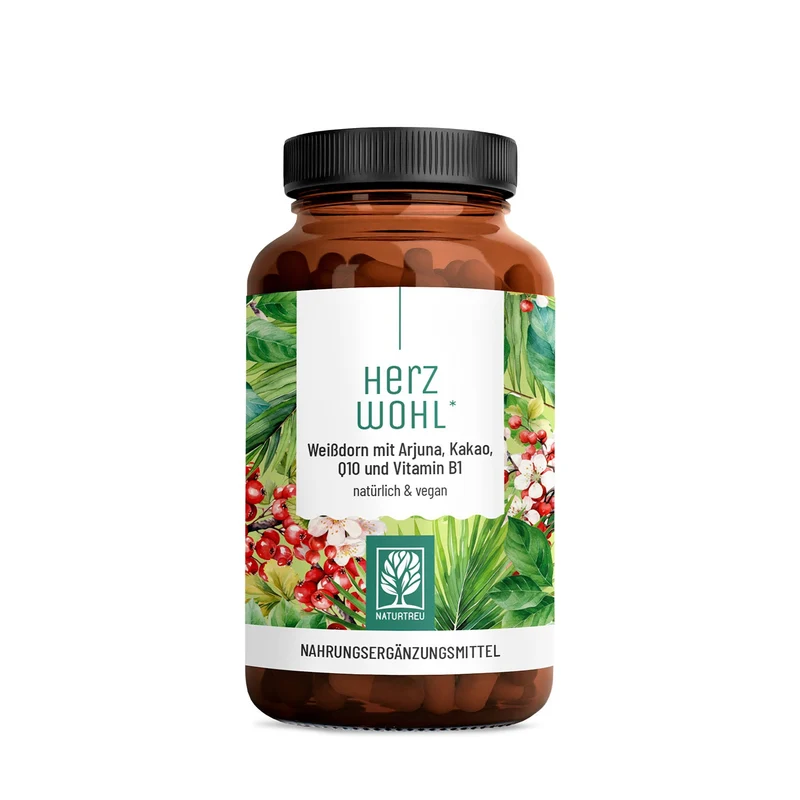 Herzwohl: Weißdorn mit Arjuna, Kakao, Q10 & Vitamin B1