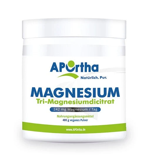 APOrtha Tri-Magnesiumdicitrat, 400g veganes Pulver
