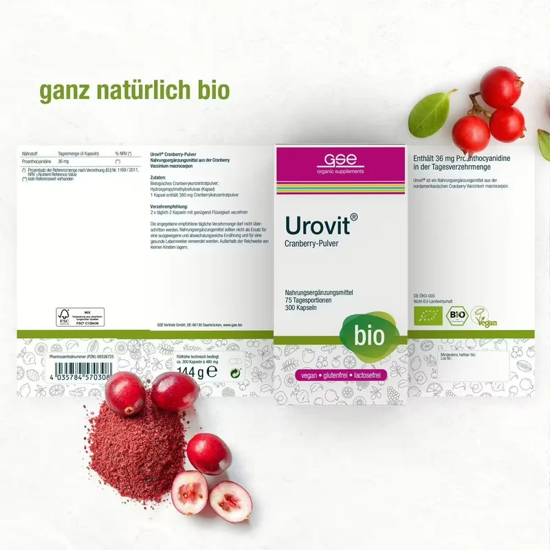 Urovit®-cranberry en gélules (bio)