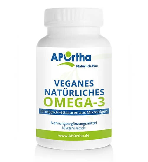 APOrtha Algenöl veganes Omega 3, 60 Kapseln