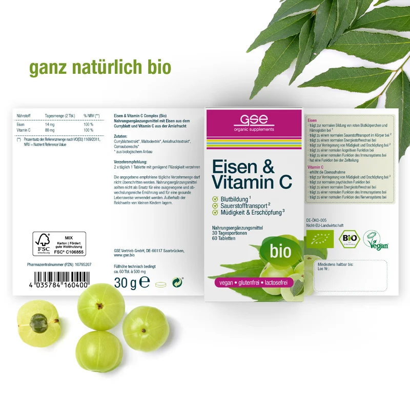 Complexe de fer et de vitamine C (bio)