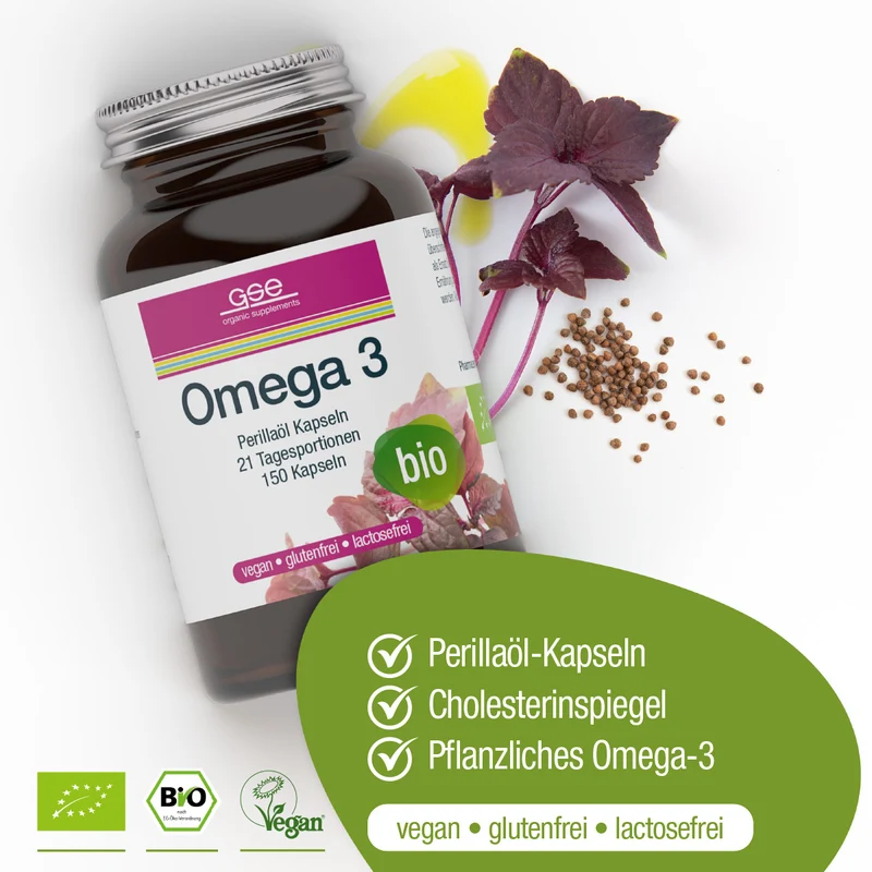 Gélules d'huile de périlla oméga 3 (bio)