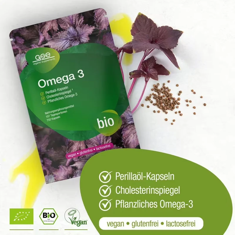 Gélules d'huile de périlla oméga 3 (bio)