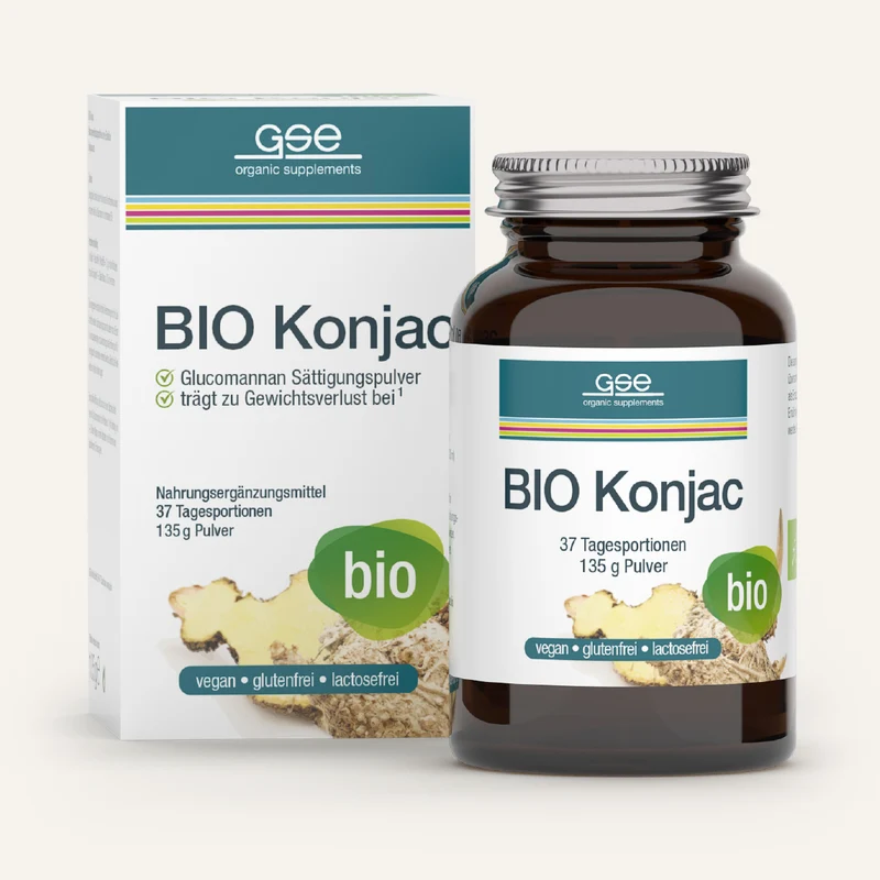 Poudre de satiété au glucomannane de Konjac BIO