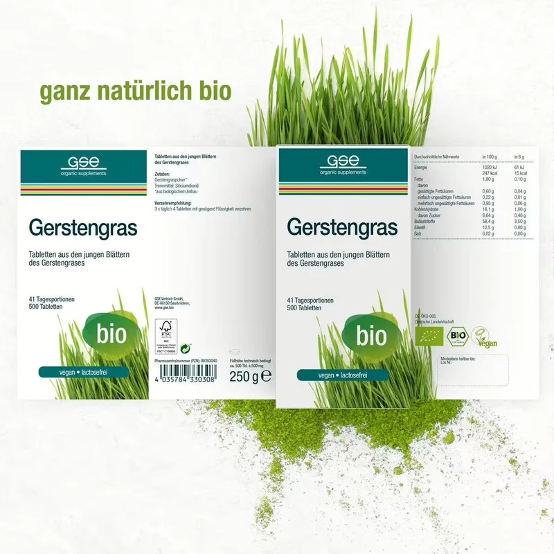 Comprimés d'herbe d'orge (bio)