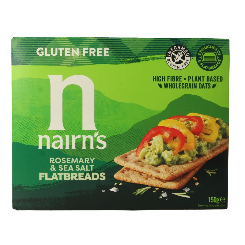 Nairns Flatbread rosemary & seasalt 150 gram