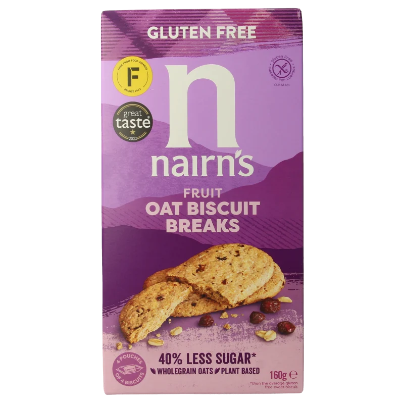 Nairns Biscuit breaks oats & fruit 160 gram