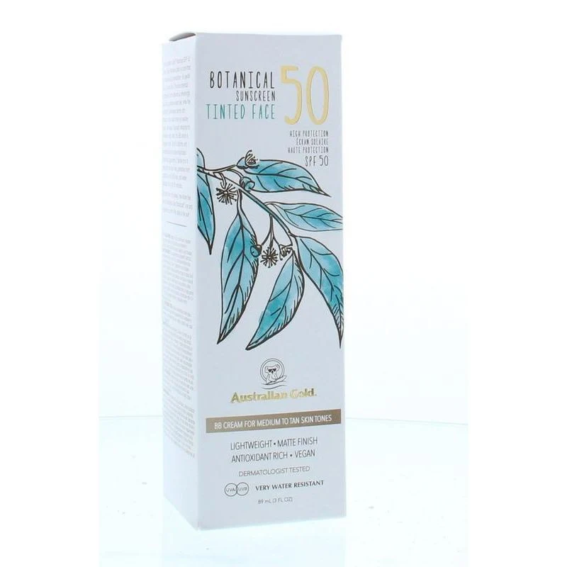 Australian Gold Botanical tinted face - medium tan SPF50 89 ml