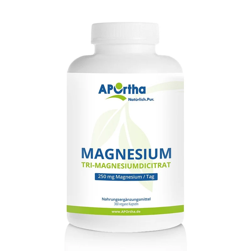 APOrtha Tri-Magnesiumdicitrat, 360 vegane Kapseln