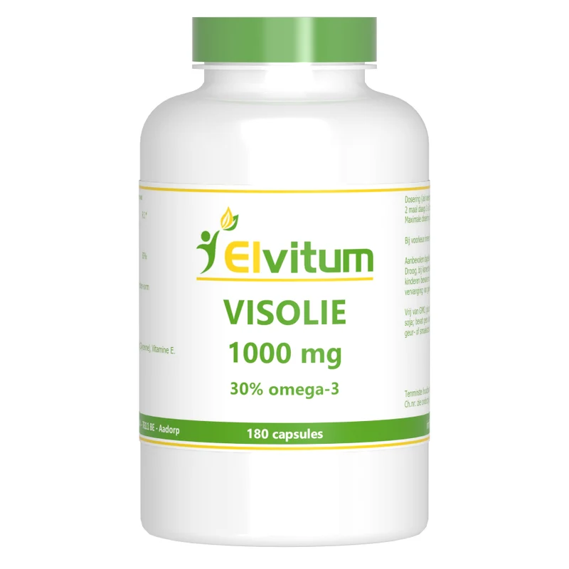 Elvitum Visolie 1000mg 30% Omega-3 180 capsules
