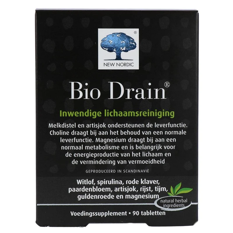 New Nordic BioDrain Inwendige lichaamsreiniging 90 tabletten