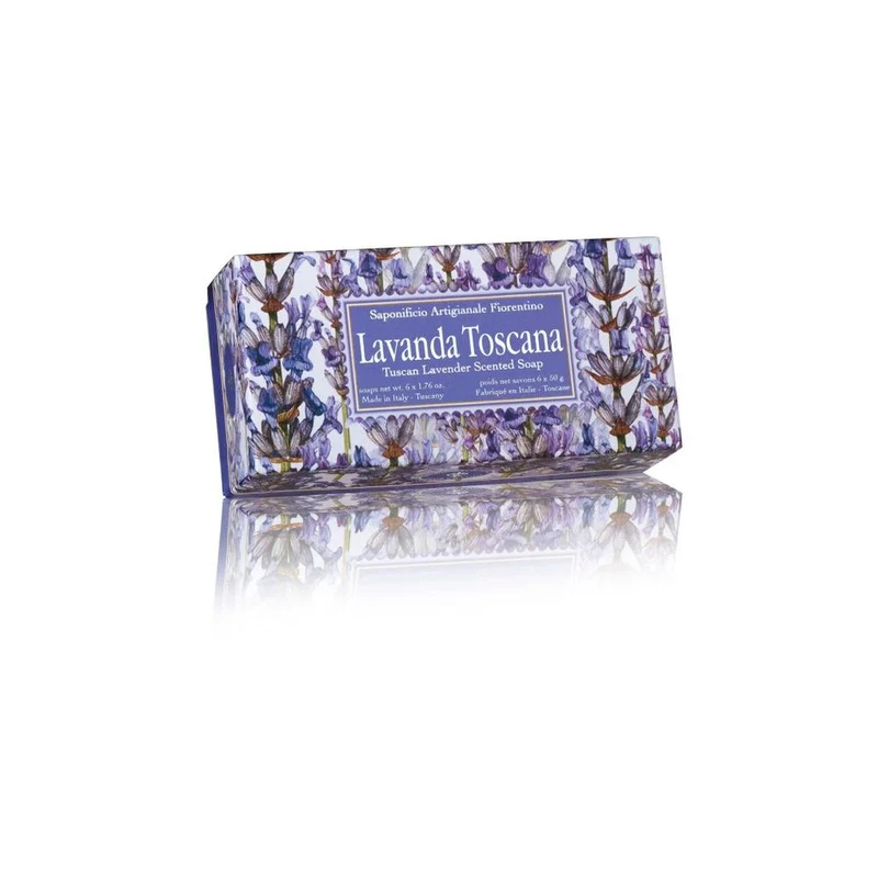 Saponificio Artigianale Fiorentino Tuscan Lavender Scented Soap 6 stuks