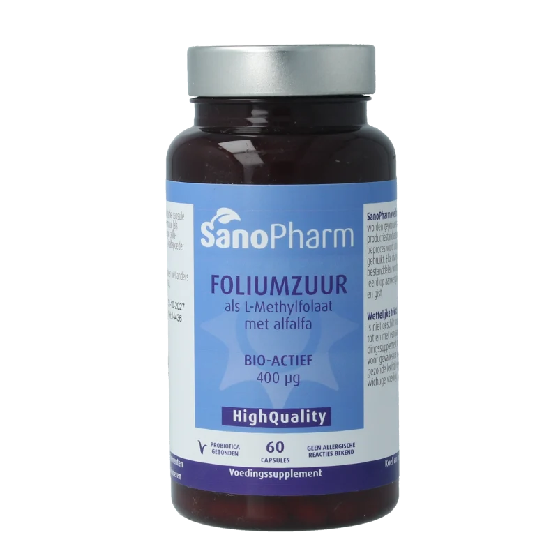 Sanopharm Foliumzuur met alfalfa high quiality 60 capsules