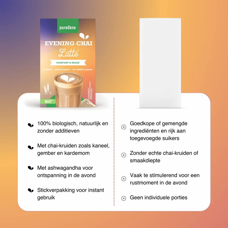 Purasana Latte chai evening bio 60 gram