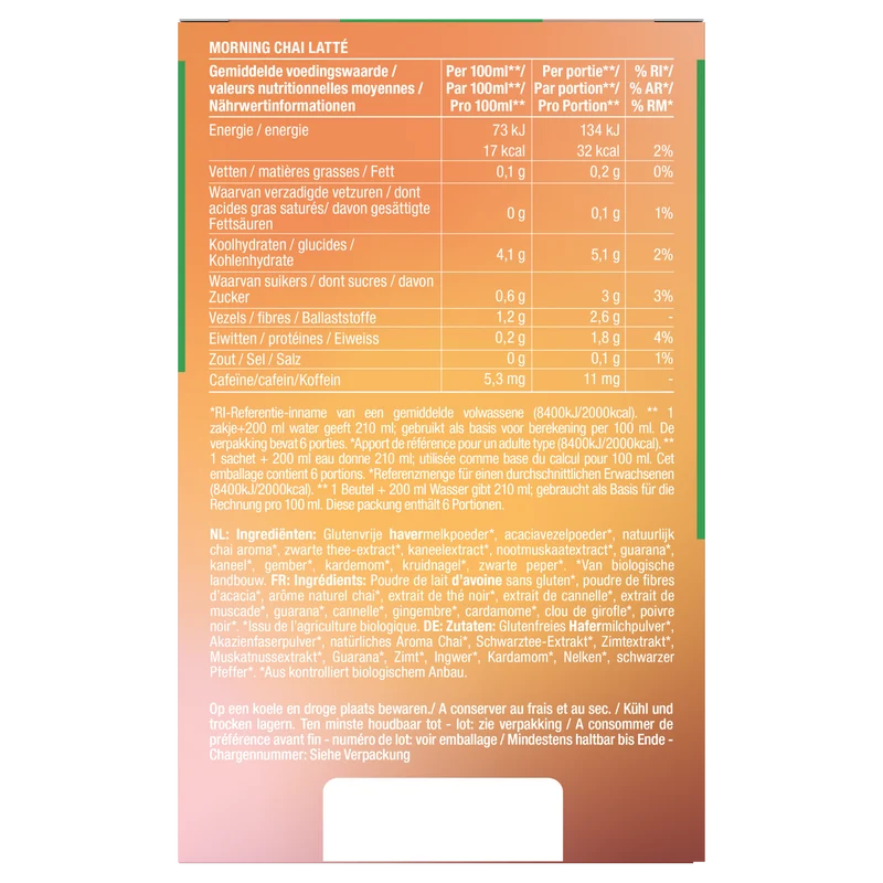 Purasana Latte chai morning bio 60 gram