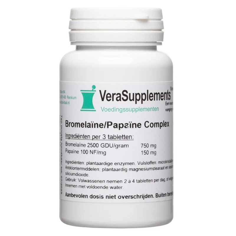 VeraSupplements Bromelaïne/Papaïne Complex Tabletten 100 tabletten