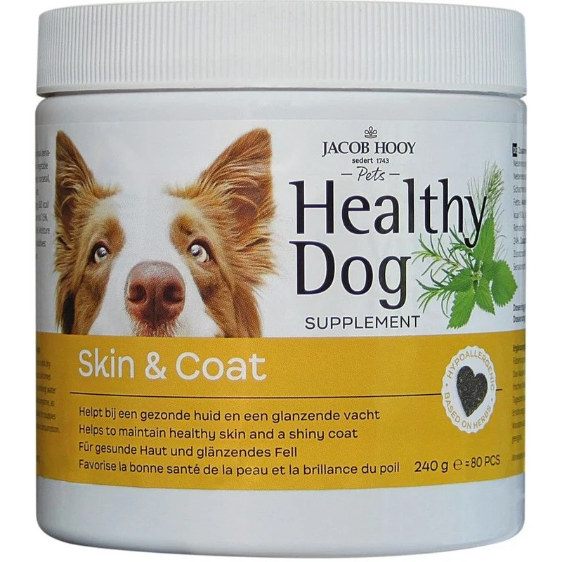 Jacob Hooy Pets Healthy dog skin & coat 80 stuks