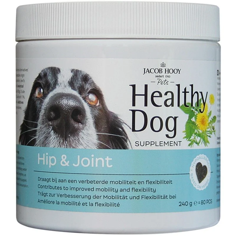 Jacob Hooy Pets Healthy dog hip & joint 80 stuks