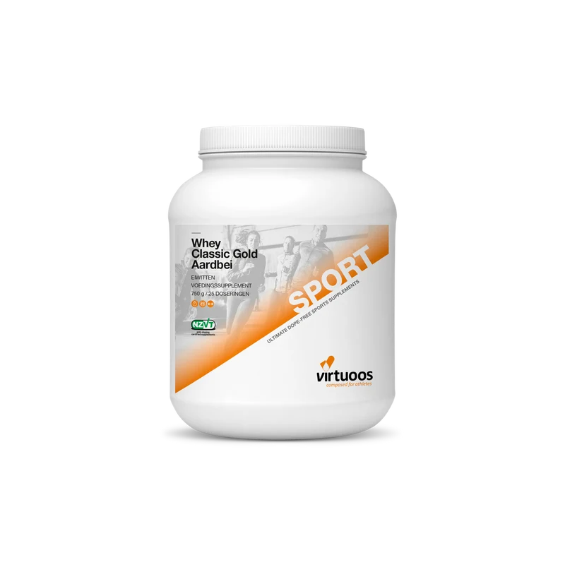 Virtuoos Whey Classic Gold Aardbei 750 gram