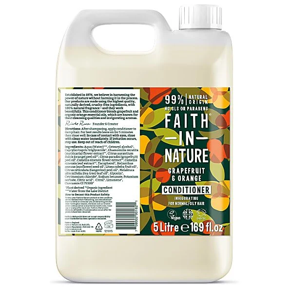 Faith in Nature Body Wash Grapefruit & Orange Navulverpakking 5 liter