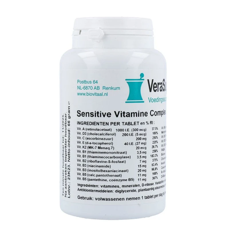 VeraSupplements Sensitive Vitamine Complex Tabletten 60 tabletten